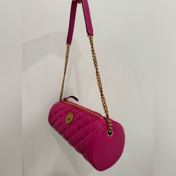 VESARCE Pink quilted Shoulder Bag - Picture 2 of 5